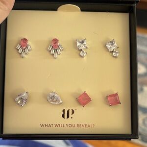 Chic Pink and Silver Earring Collection